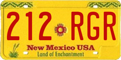 NM license plate 212RGR