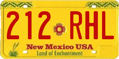NM license plate 212RHL