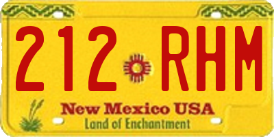 NM license plate 212RHM