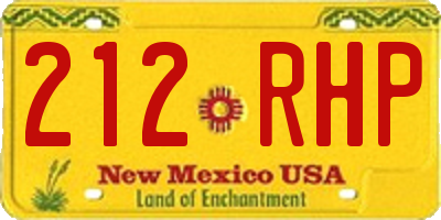 NM license plate 212RHP