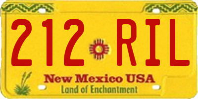 NM license plate 212RIL