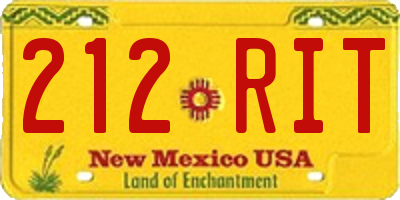 NM license plate 212RIT