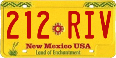 NM license plate 212RIV