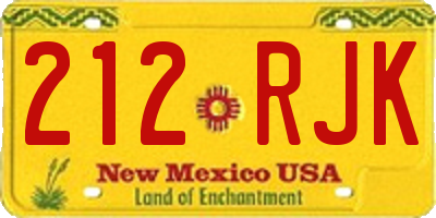 NM license plate 212RJK
