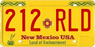 NM license plate 212RLD