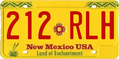 NM license plate 212RLH