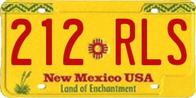 NM license plate 212RLS