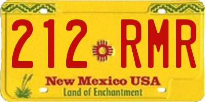 NM license plate 212RMR