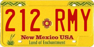 NM license plate 212RMY
