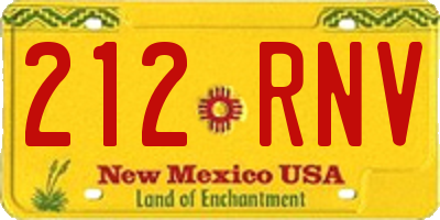 NM license plate 212RNV