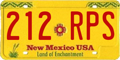 NM license plate 212RPS