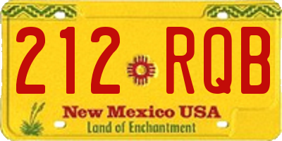 NM license plate 212RQB