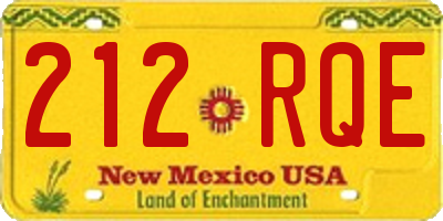 NM license plate 212RQE