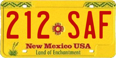 NM license plate 212SAF