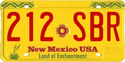 NM license plate 212SBR