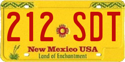 NM license plate 212SDT