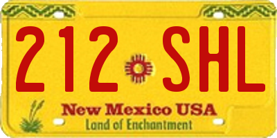 NM license plate 212SHL