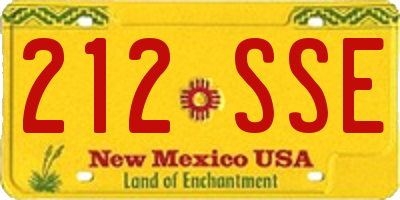 NM license plate 212SSE