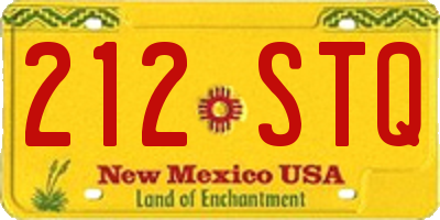 NM license plate 212STQ