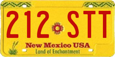 NM license plate 212STT