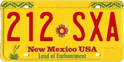 NM license plate 212SXA