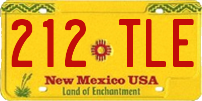 NM license plate 212TLE
