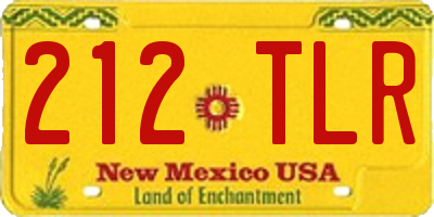 NM license plate 212TLR