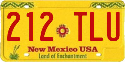 NM license plate 212TLU