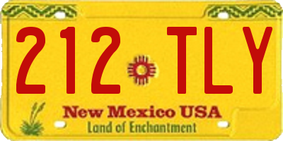 NM license plate 212TLY