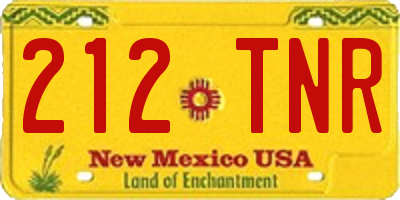 NM license plate 212TNR