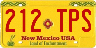 NM license plate 212TPS