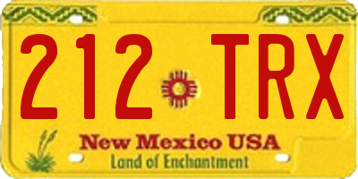 NM license plate 212TRX