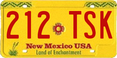 NM license plate 212TSK