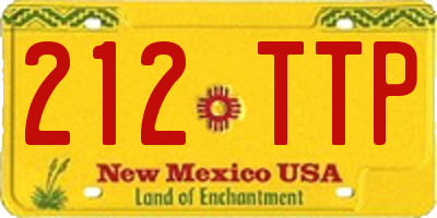 NM license plate 212TTP