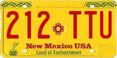 NM license plate 212TTU