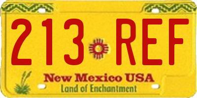 NM license plate 213REF