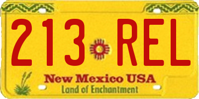 NM license plate 213REL