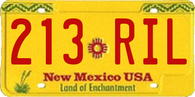NM license plate 213RIL