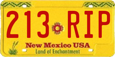 NM license plate 213RIP