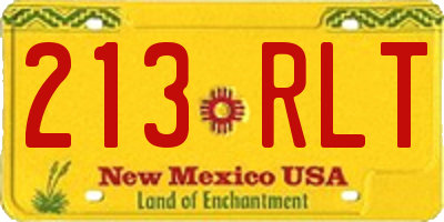 NM license plate 213RLT