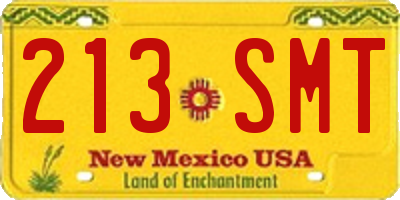 NM license plate 213SMT