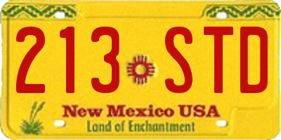 NM license plate 213STD