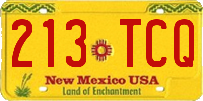 NM license plate 213TCQ