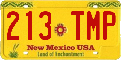 NM license plate 213TMP