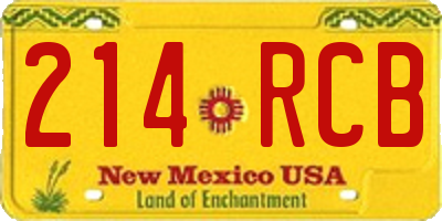 NM license plate 214RCB
