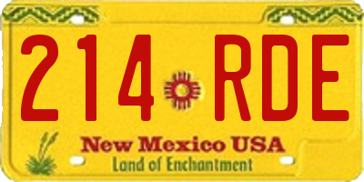 NM license plate 214RDE