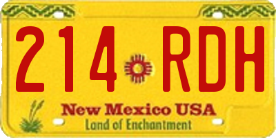 NM license plate 214RDH