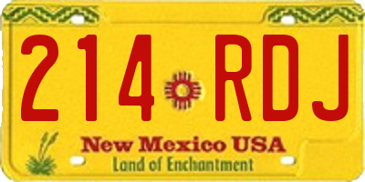 NM license plate 214RDJ
