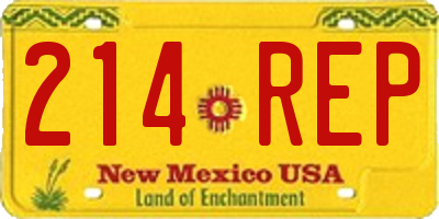 NM license plate 214REP