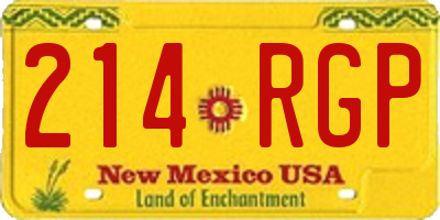 NM license plate 214RGP